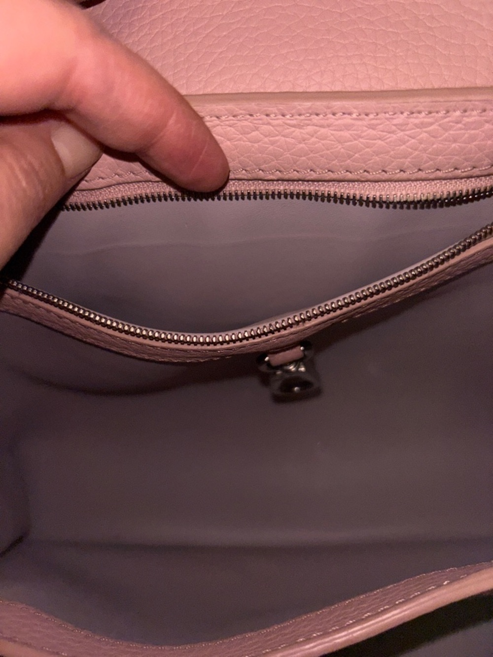Louis Vuitton Pink Pebbled Leather Top-Handle Satchel with Stud Accents - Picture 12 of 13